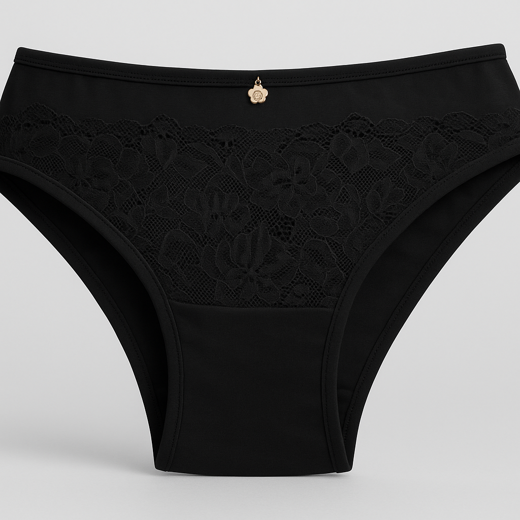 Lirio – Panty (trusa) bikini con encaje, tiro medio