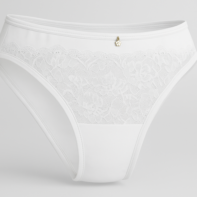 Lirio – Panty (trusa) bikini con encaje, tiro medio