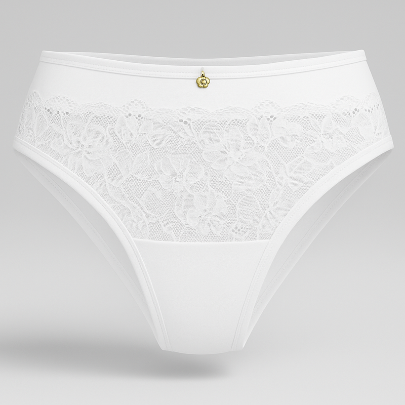 Lirio – Panty (trusa) bikini con encaje, tiro medio